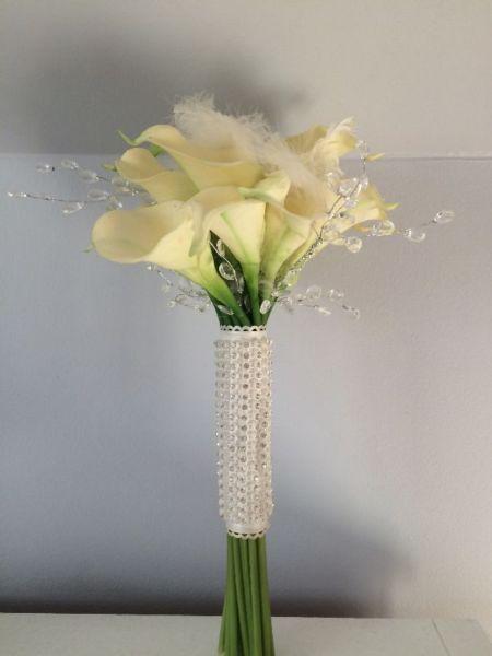 Calla lilies wedding bouquet