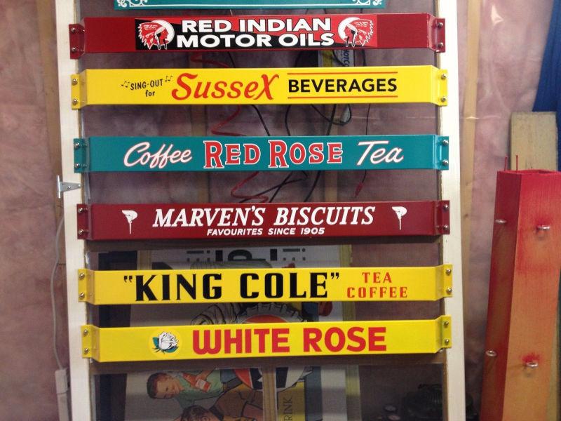 RETRO STYLE KING COLE, RED INDIAN, WHITE ROSE, COCA COLA BARS
