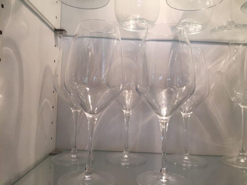 Crystal wine glasses
