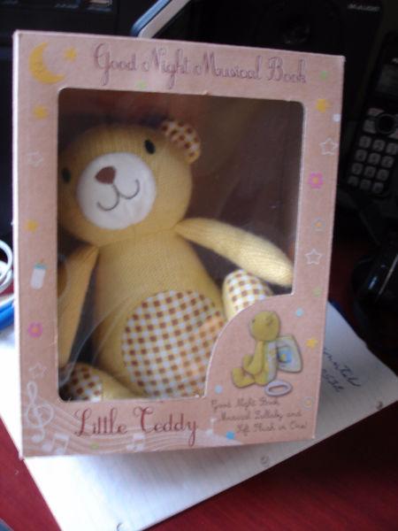 SOFT MUSICAL TEDDY WITH SOFT BOOK $5