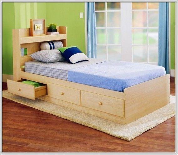 Twin size captain bed