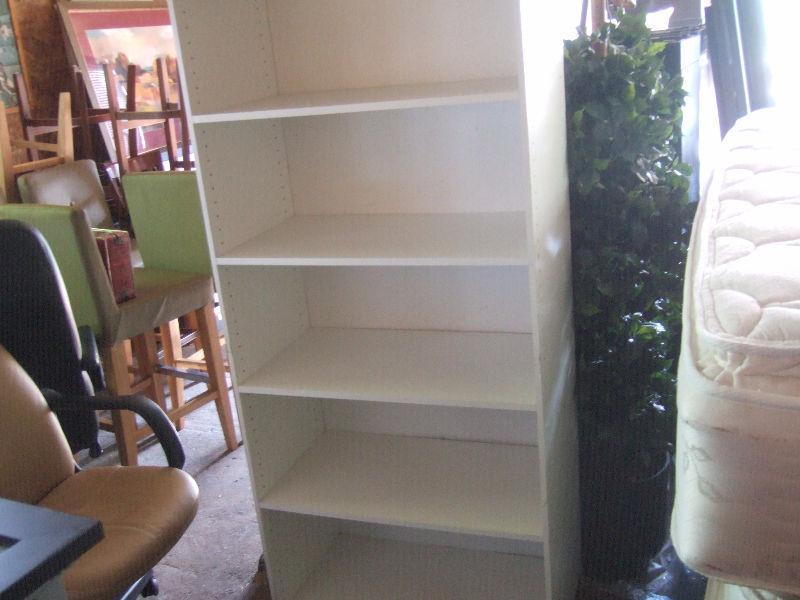 WHITE BOOKCASES NOW ONLY $17.50