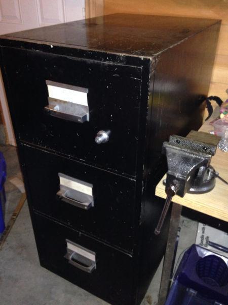 Fire Rated Three Drawer Lockable Filing Cabinet