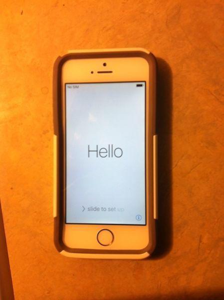iPhone 5s 16gb white and gold