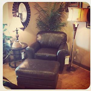 LAZYBOY BRAND CHAIR AND OTTOMAN