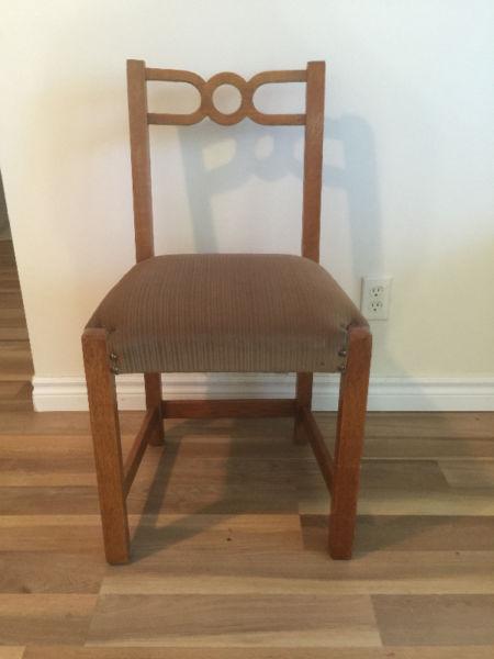 Wooden chair with padded seat