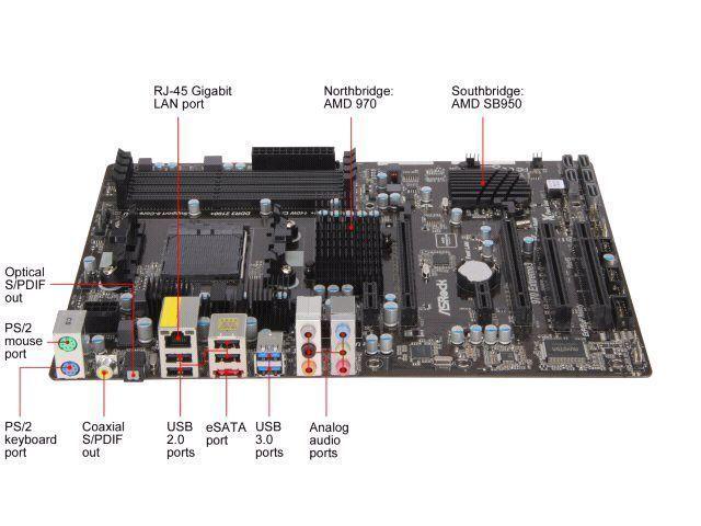 ASRock 970 Extreme3 R2.0 AM3+ AMD SATA 6Gb/s USB 3.0 ATX