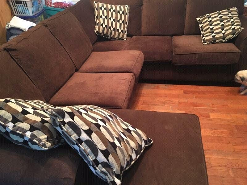 Sofa Sectional 3 piece great shape brown