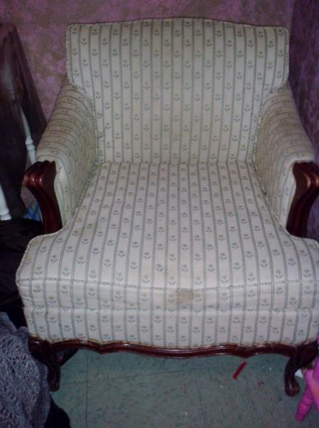 Anitque French Provincial Couch and Chair