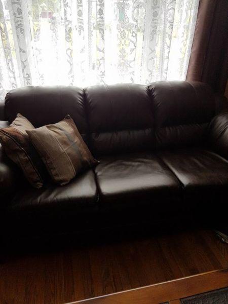 Faux Leather Sofa For Sale