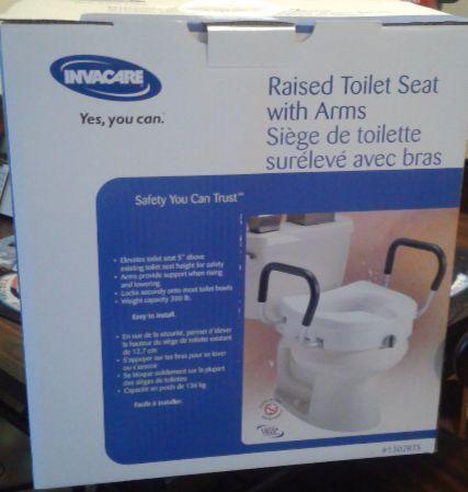 Invacare® Clamp-On Raised Toilet Seat With Arms