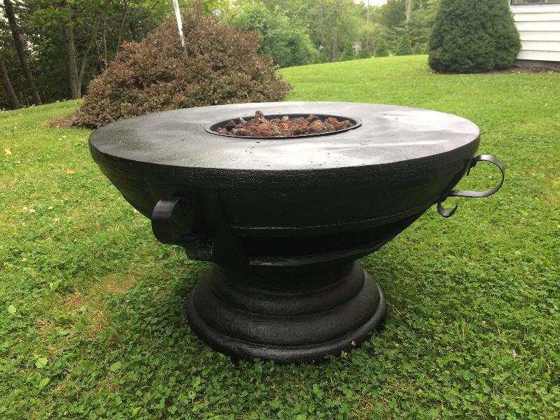 Round Propane Fire Pit Table 30