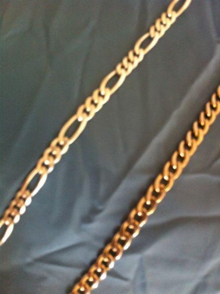 Gold and silver mens chain