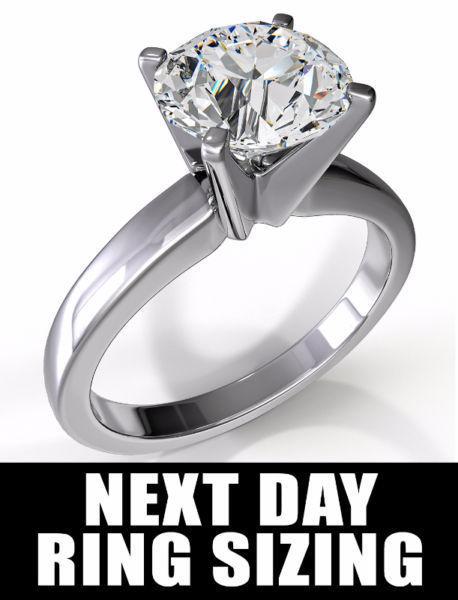 Next Day Ring Sizing! Don't wait 2 weeks to wear your ring!