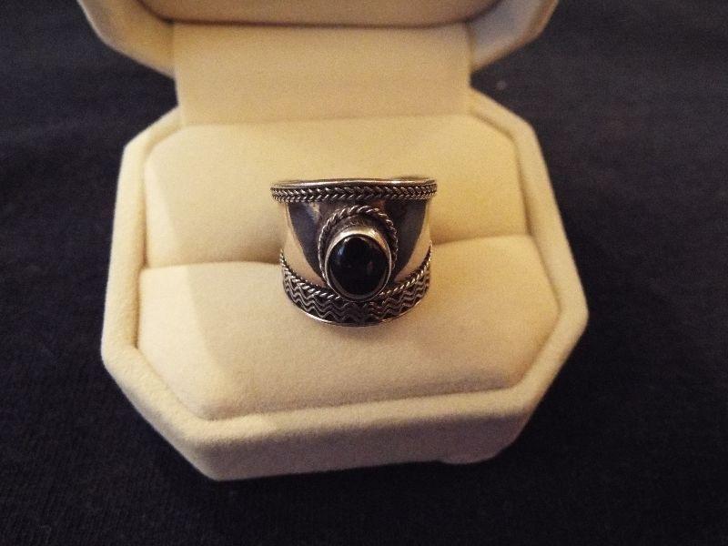 Sterling Silver wide band ring