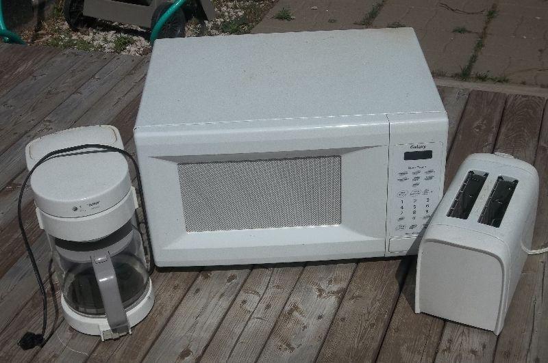 Microwave, Toaster & coffee machine