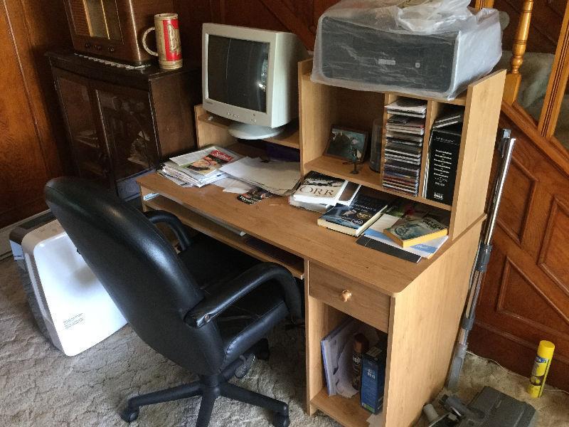 Computer desk and chair