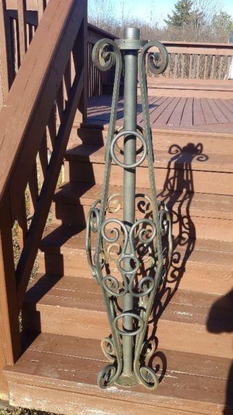 Custom build wrought iron light posts