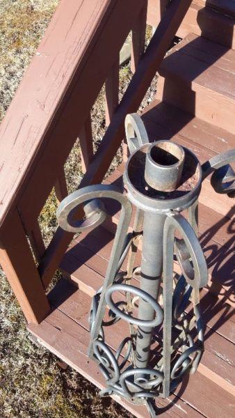 Custom build wrought iron light posts
