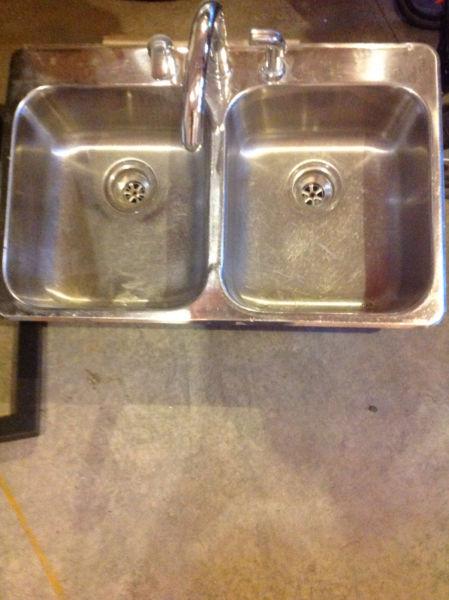 Stainless Steel double sink & Faucet
