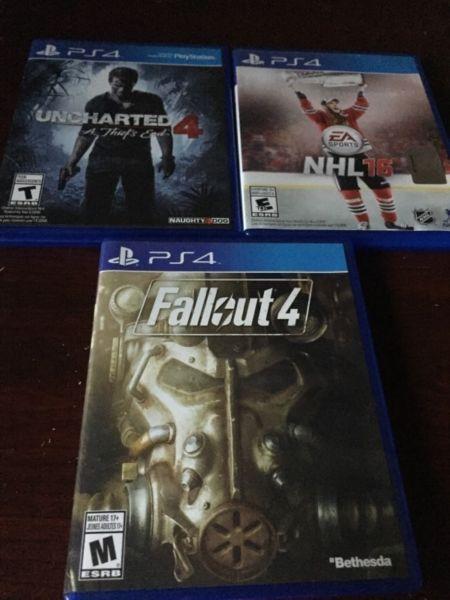 Uncharted 4: A Thief's End, Fallout 4, NHL 16