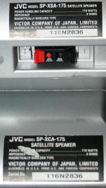 JVC Surround Sound Speakers with Powered Sub Woofer