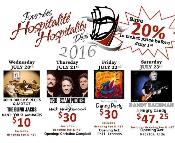 Hospitality days 2016 tickets: Bundle for all concerts