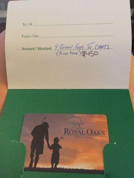 Royal Oaks Golf Gift Card