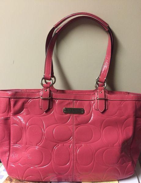 Coach Pink leather handbag
