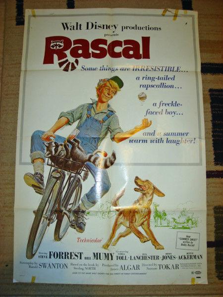 1969 WALT DISNEY MOVIE POSTER FAMILY COMEDY RACOON