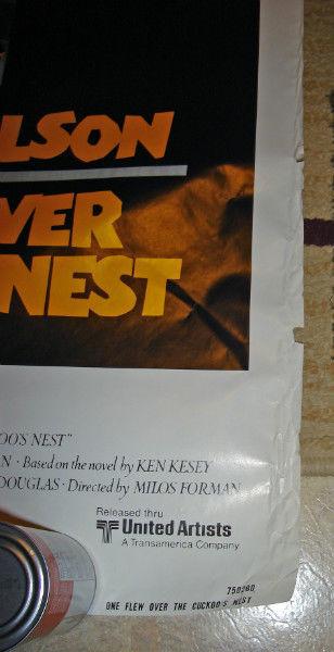 1975 ONE FLEW OVER CUCKOO'S NEST JACK NICHOLSON VHS BETA POSTER