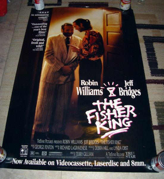 1991 FISHER KING ROBIN WILLIAMS TERRY GILLIAM VIDEO POSTER