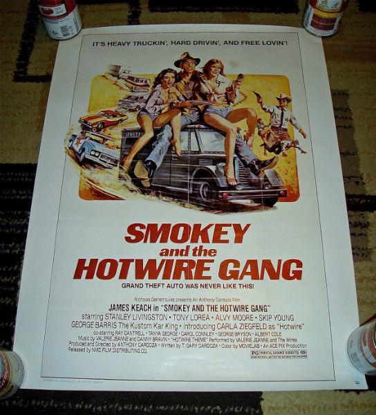 RARE 1979 SMOKEY and the HOTWIRE GANG VIDEO POSTER