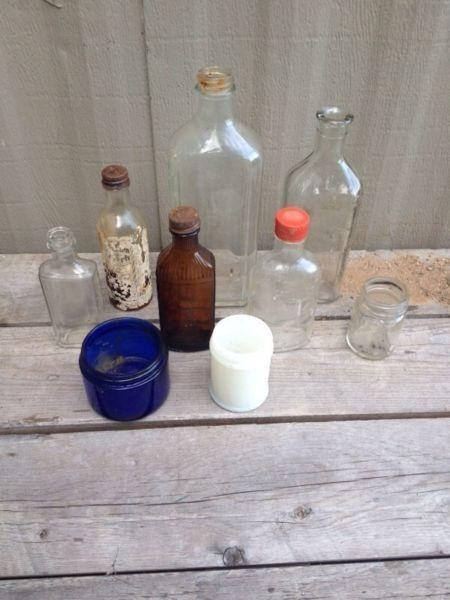 Variety of old bottles for sale
