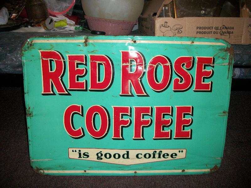 1950's Red Rose Coffee Sign