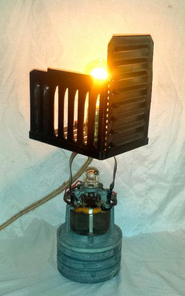 Sculptural Table Lamp Made From Antique TV Components 9teen68