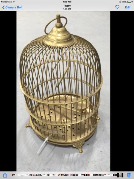 Solid Brass bird cage