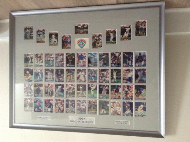 Large Framed 1992 Upper Deck Blue Jays World Series Collection