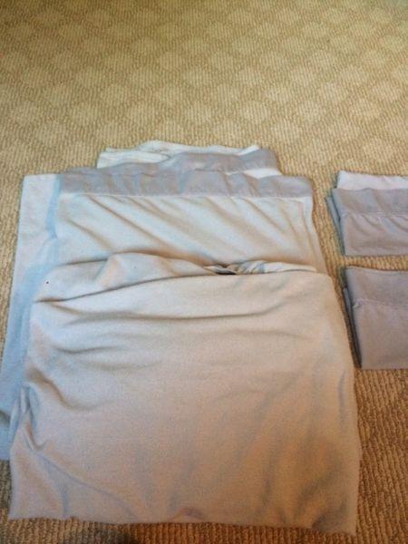 Light grey queen size fleece sheet set