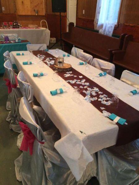 Chair covers and table runners