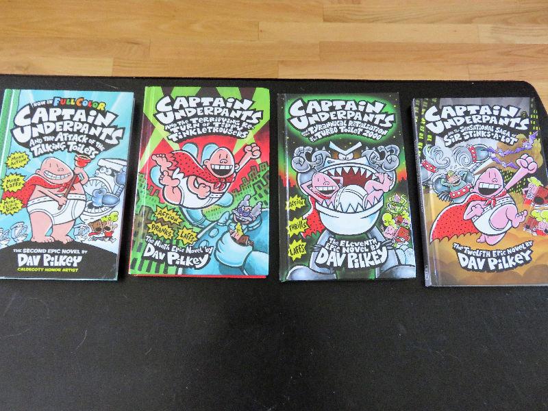 Captain Underpants Hard and Soft Covered Books