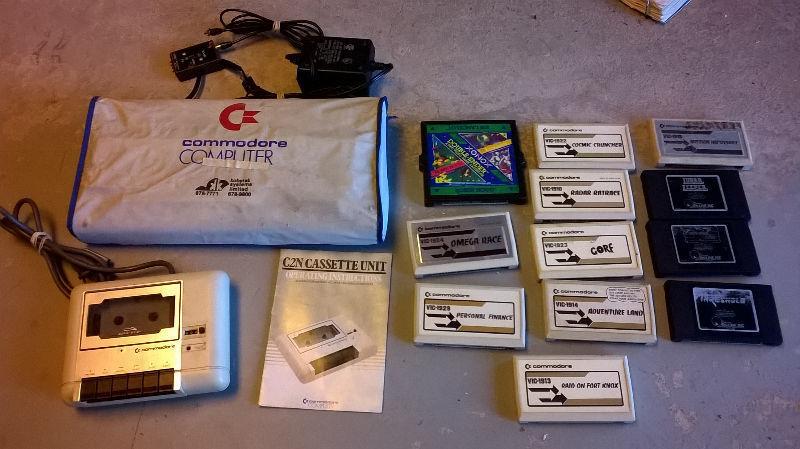 Commodore Vic 20, with games and accessories