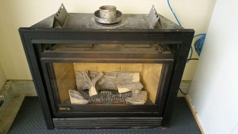 Propane fireplace and mantle for sale