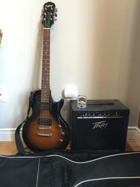 Epiphone Special Guitar and Peavey Rage 158 Amp