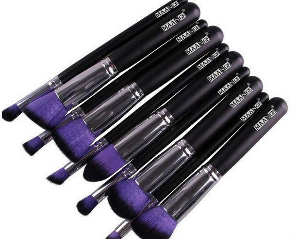 10 pcs Soft Synthetic Hait brush set