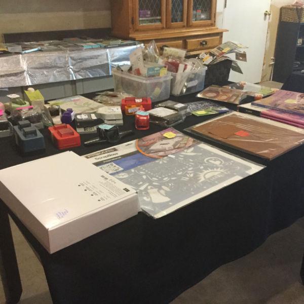 Garage Sale, Card making and scrapbooking materials