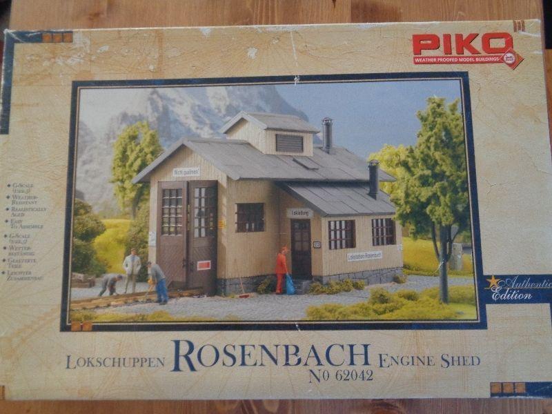 PIKO 62042 ROSENBACH ENGINE SHED G SCALE BUILDING KIT COMPLETE