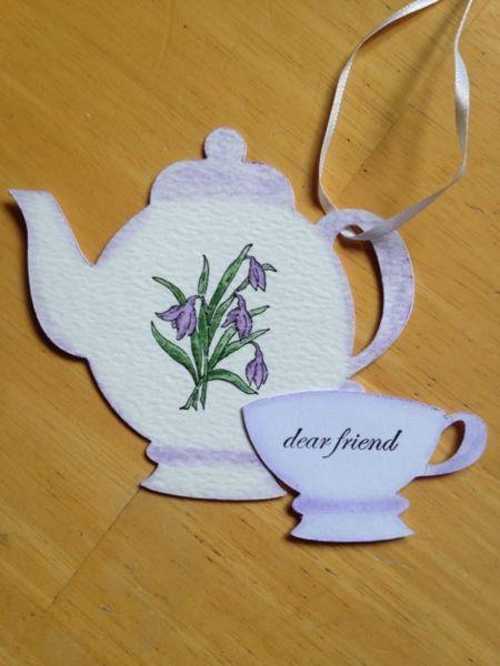 Tea pot gift tag