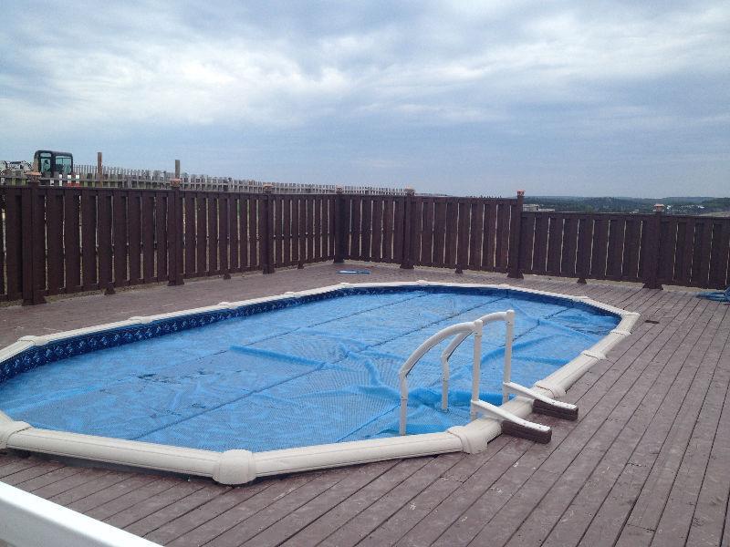 15x30 Above Ground Swimming Pool, Heat Pump, Sand Filter, Pump