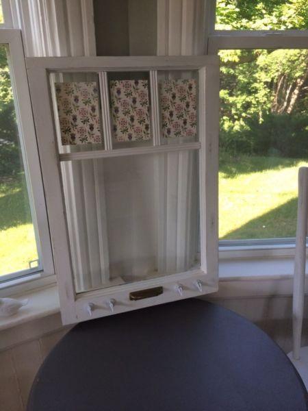 Decorative Upcycled Window with Hooks